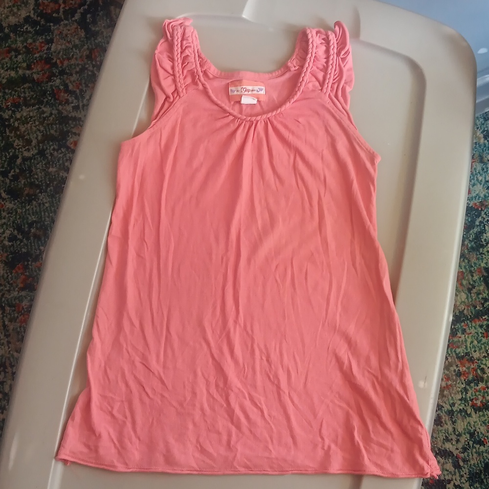 Gap peach flutter sleeve top